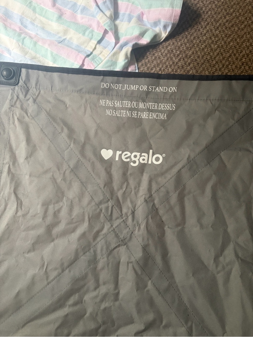 Regalo Gray Portable Cot - Durable Travel-Friendly